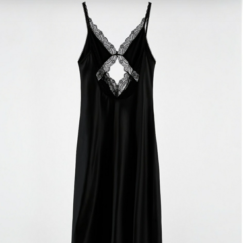 ZARA satin lace dress